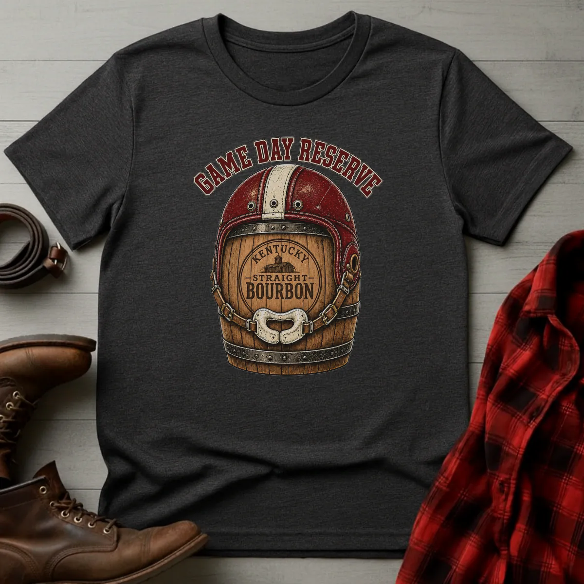 Bourbon Game Day Reserve Football T-Shirt