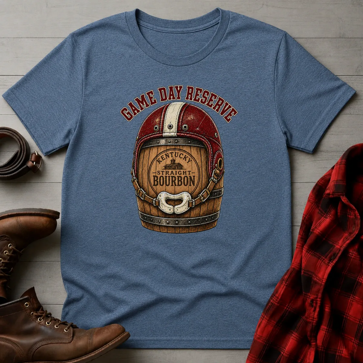 Bourbon Game Day Reserve Football T-Shirt