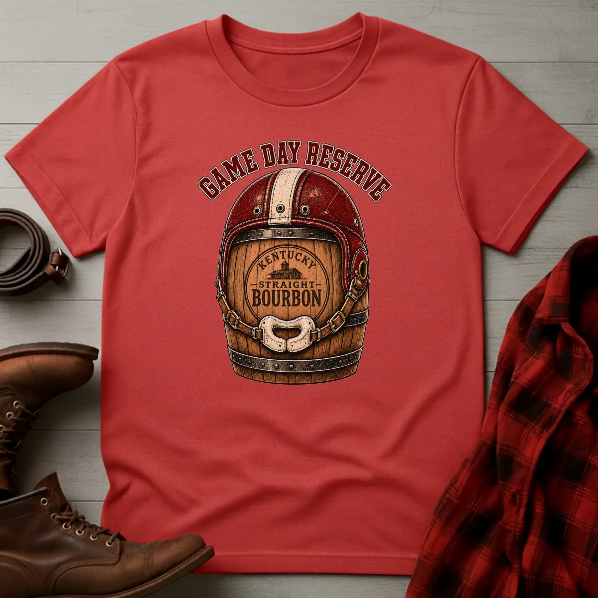 Bourbon Game Day Reserve Football T-Shirt
