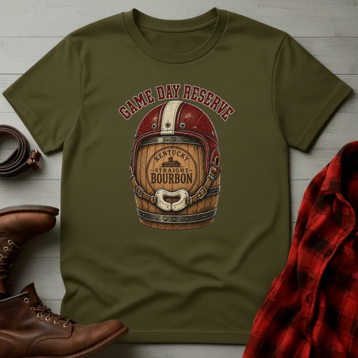 Bourbon Game Day Reserve Football T-Shirt