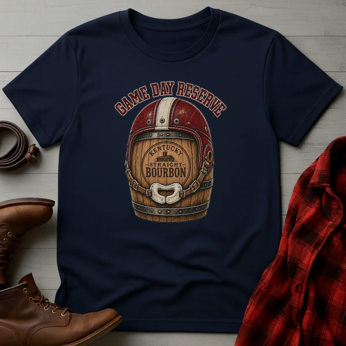 Bourbon Game Day Reserve Football T-Shirt