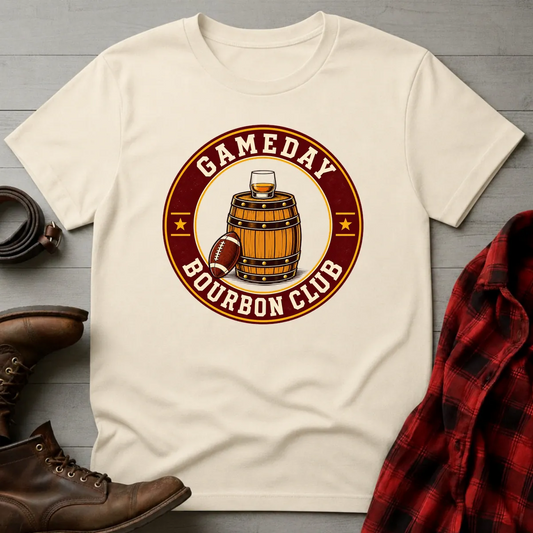 Gameday Bourbon Club Football T-Shirt