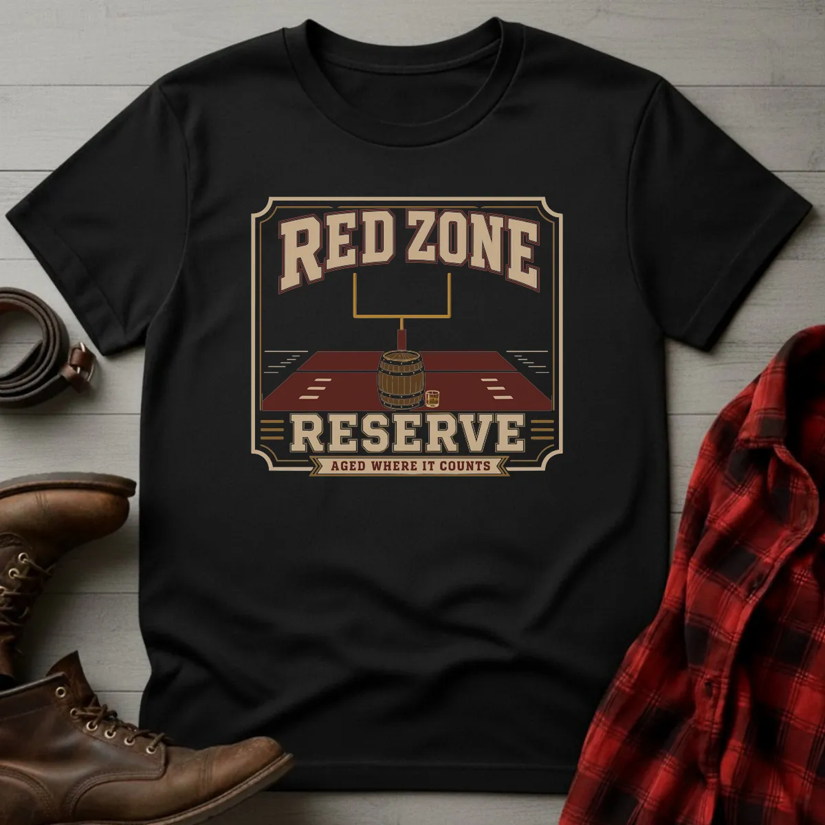 Bourbon Red Zone Reserve Football T-Shirt