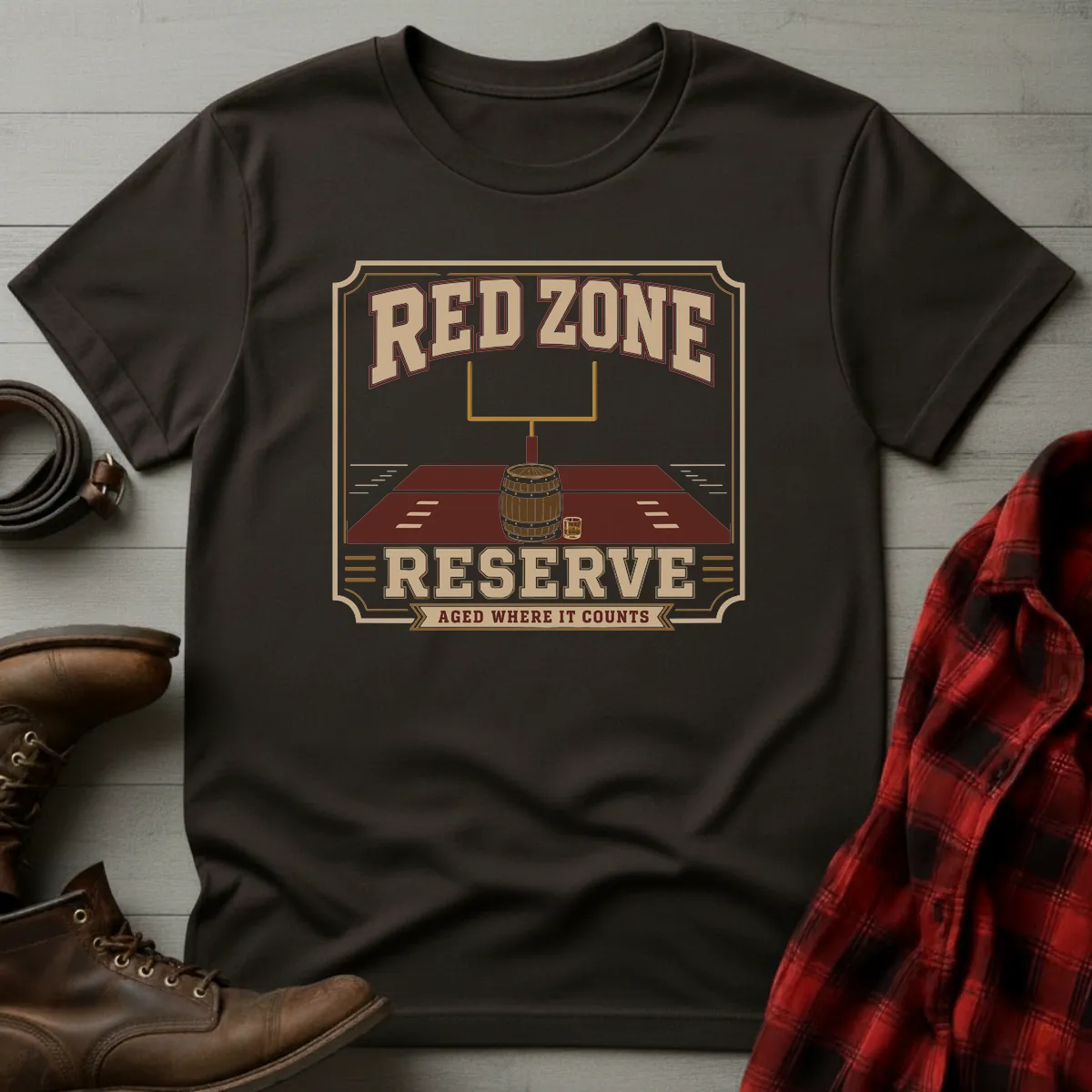 Bourbon Red Zone Reserve Football T-Shirt