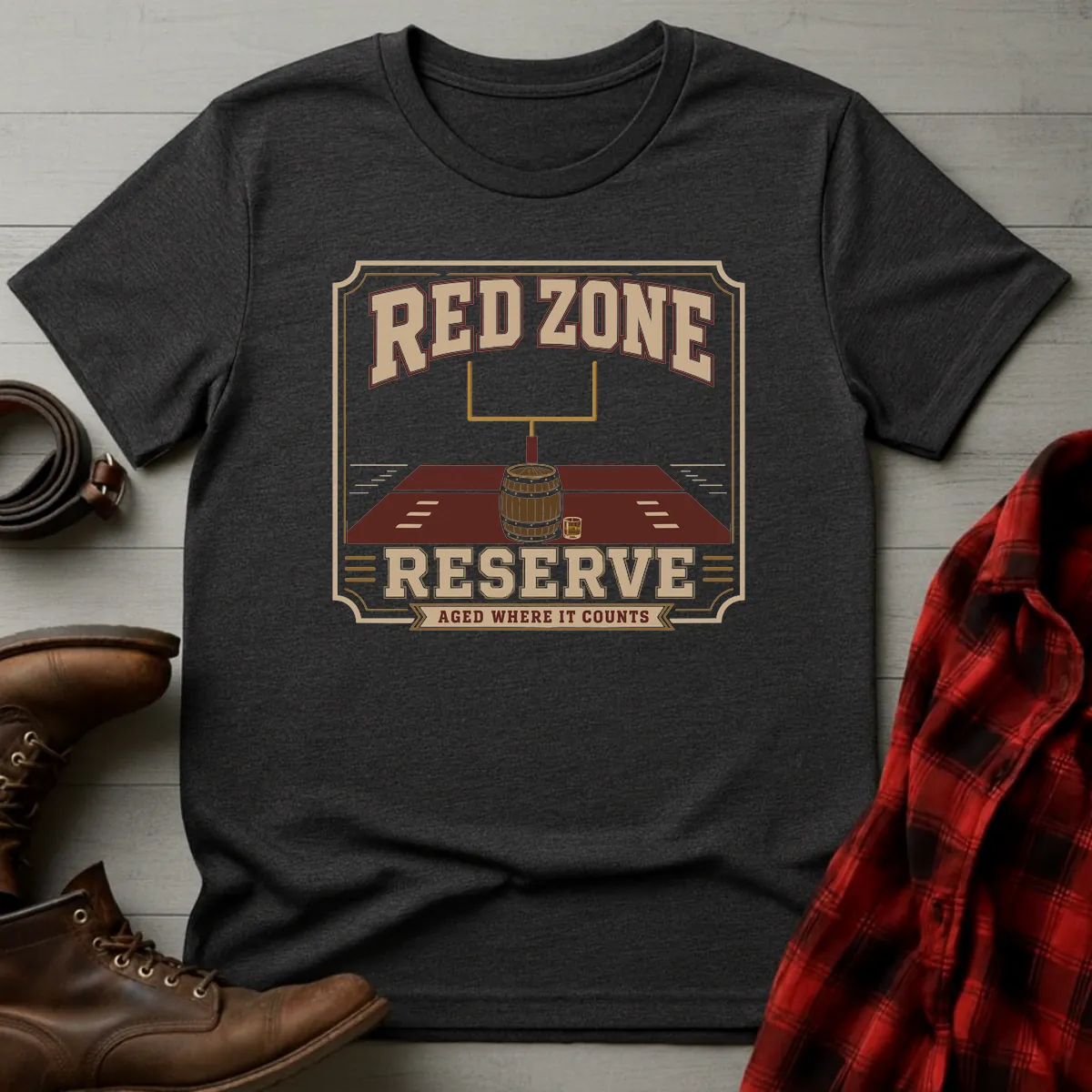 Bourbon Red Zone Reserve Football T-Shirt