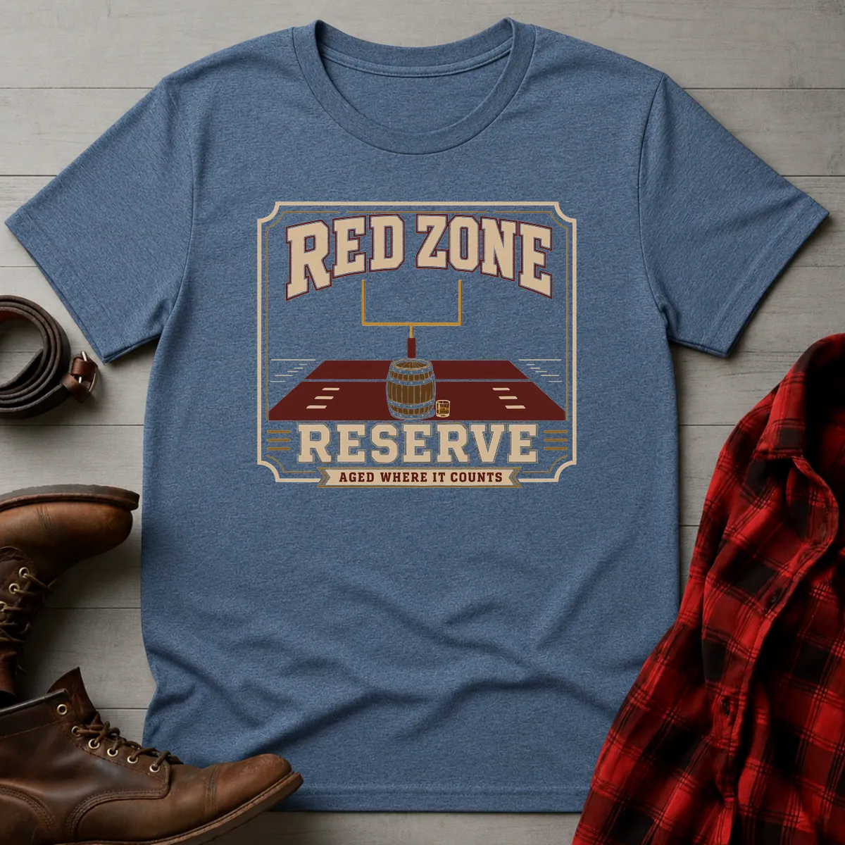Bourbon Red Zone Reserve Football T-Shirt