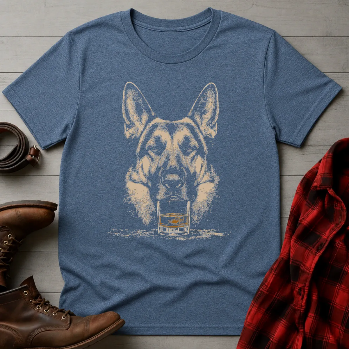 Whiskey Dog German Shepherd No Paws T-Shirt