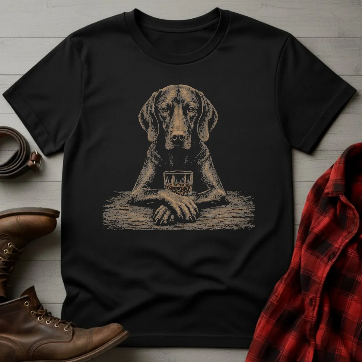 Whiskey Dog Vizsla Paws T-Shirt