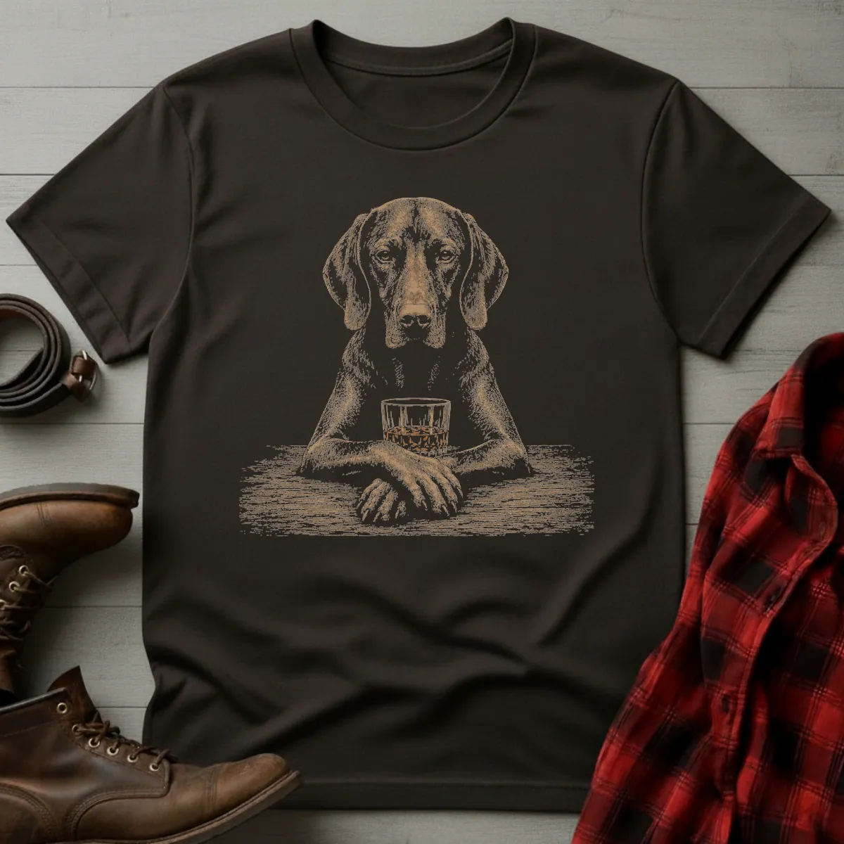 Whiskey Dog Vizsla Paws T-Shirt