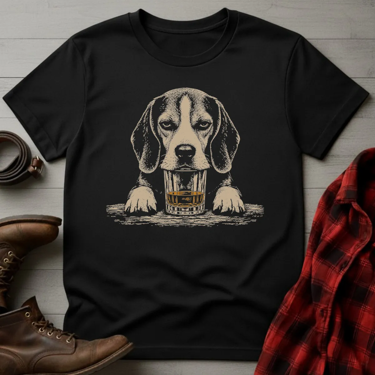 Whiskey Dog Beagle Paws T-Shirt