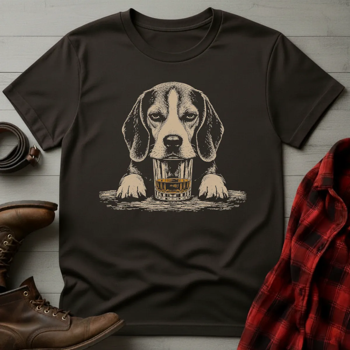 Whiskey Dog Beagle Paws T-Shirt