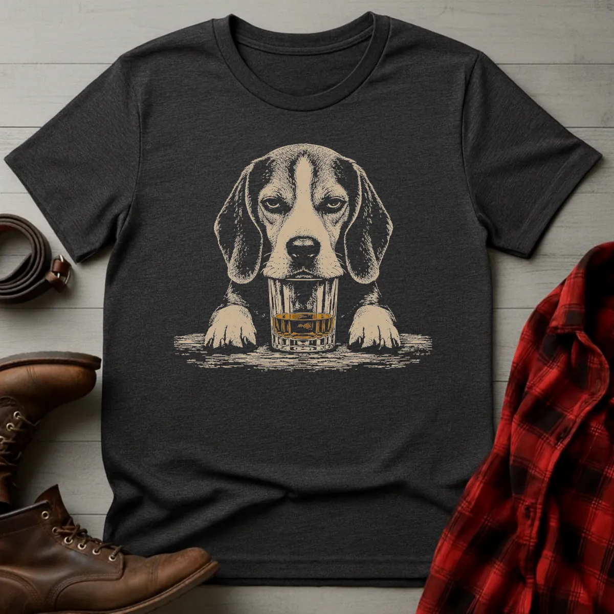 Whiskey Dog Beagle Paws T-Shirt