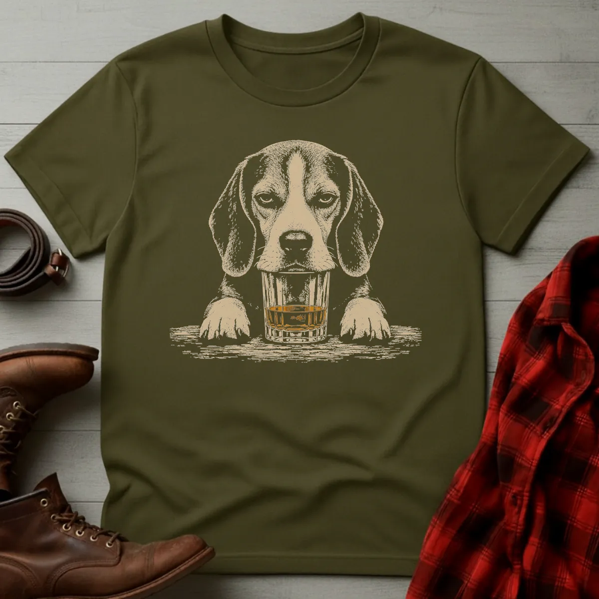 Whiskey Dog Beagle Paws T-Shirt
