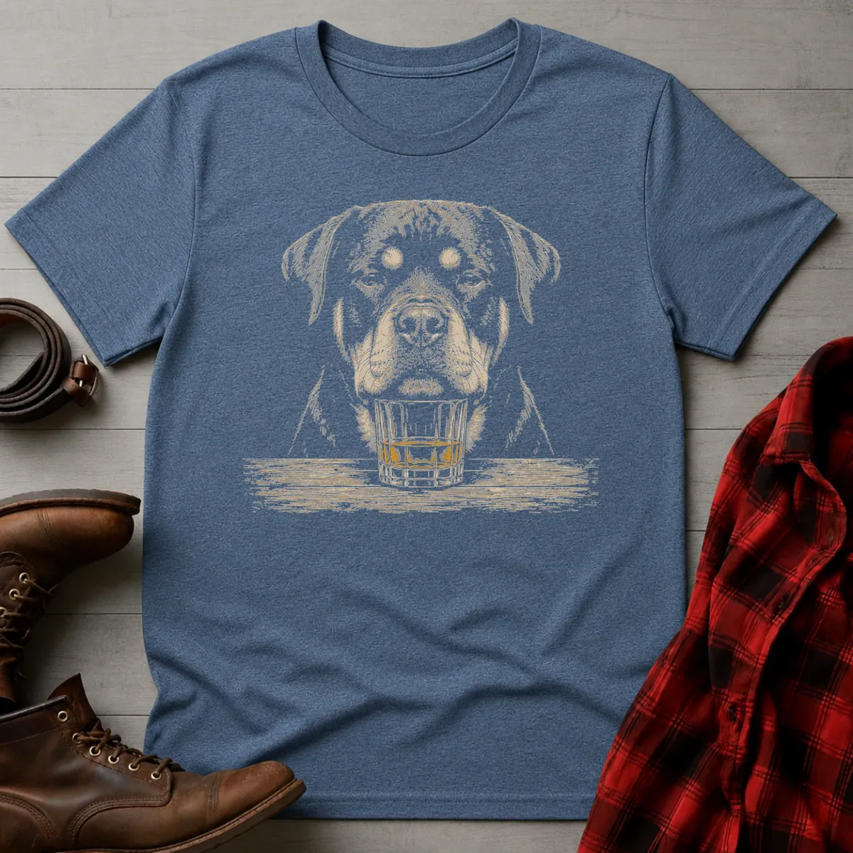 Whiskey Dog Rottweiler No Paws T-Shirt