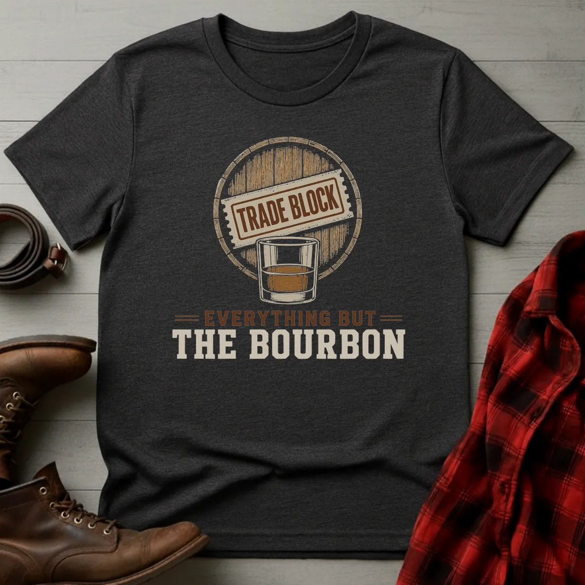 Trade Block Bourbon Fantasy Football T-Shirt
