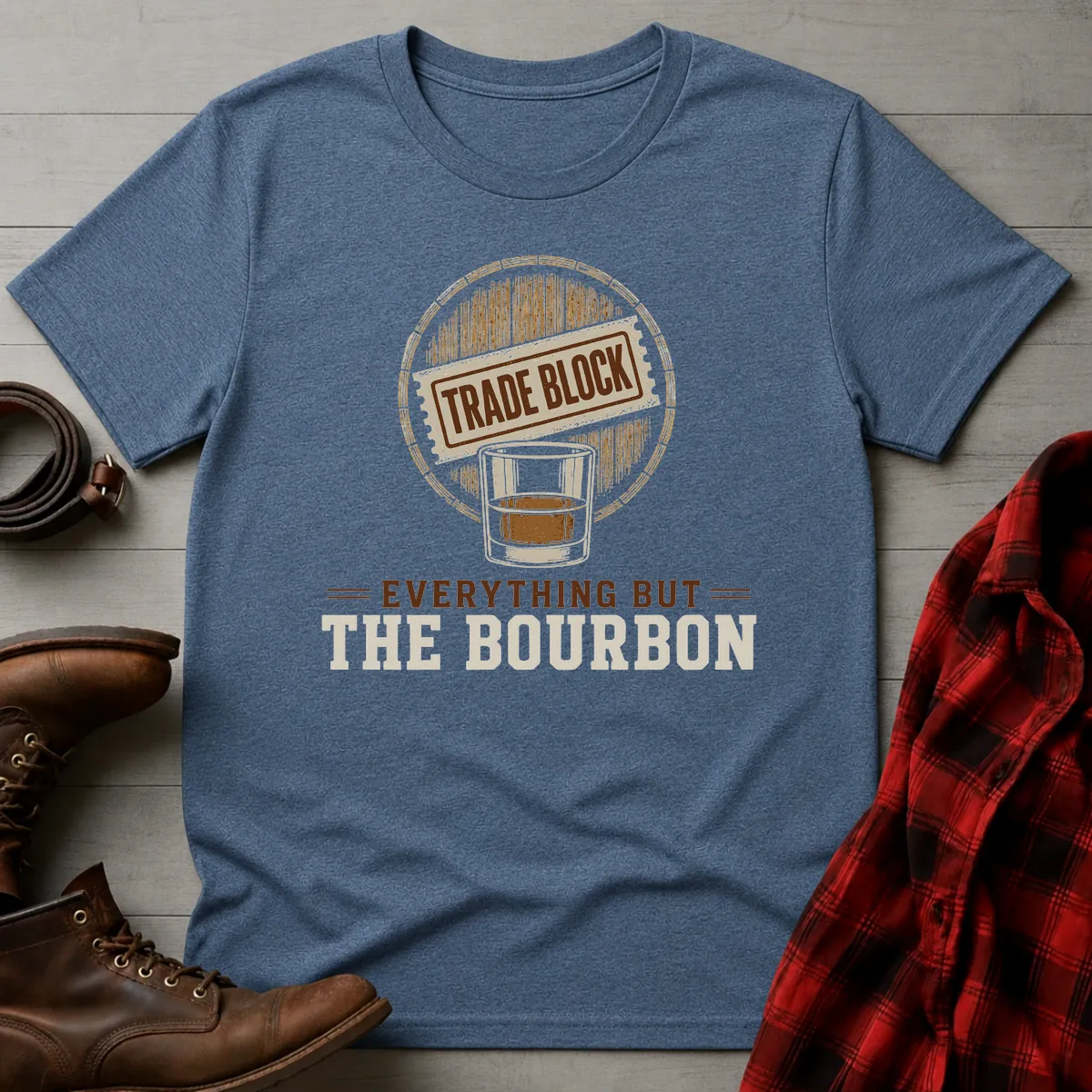Trade Block Bourbon Fantasy Football T-Shirt