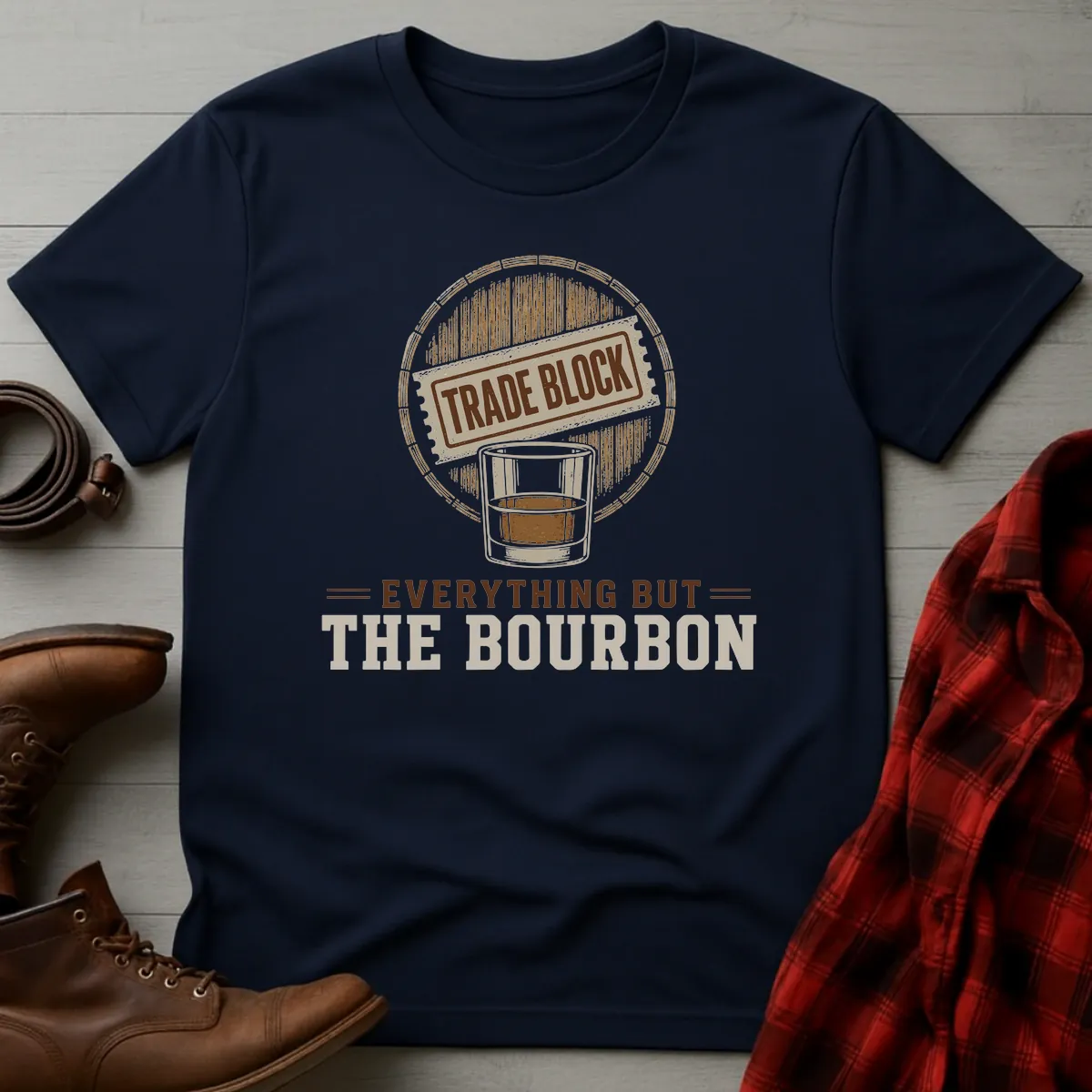 Trade Block Bourbon Fantasy Football T-Shirt