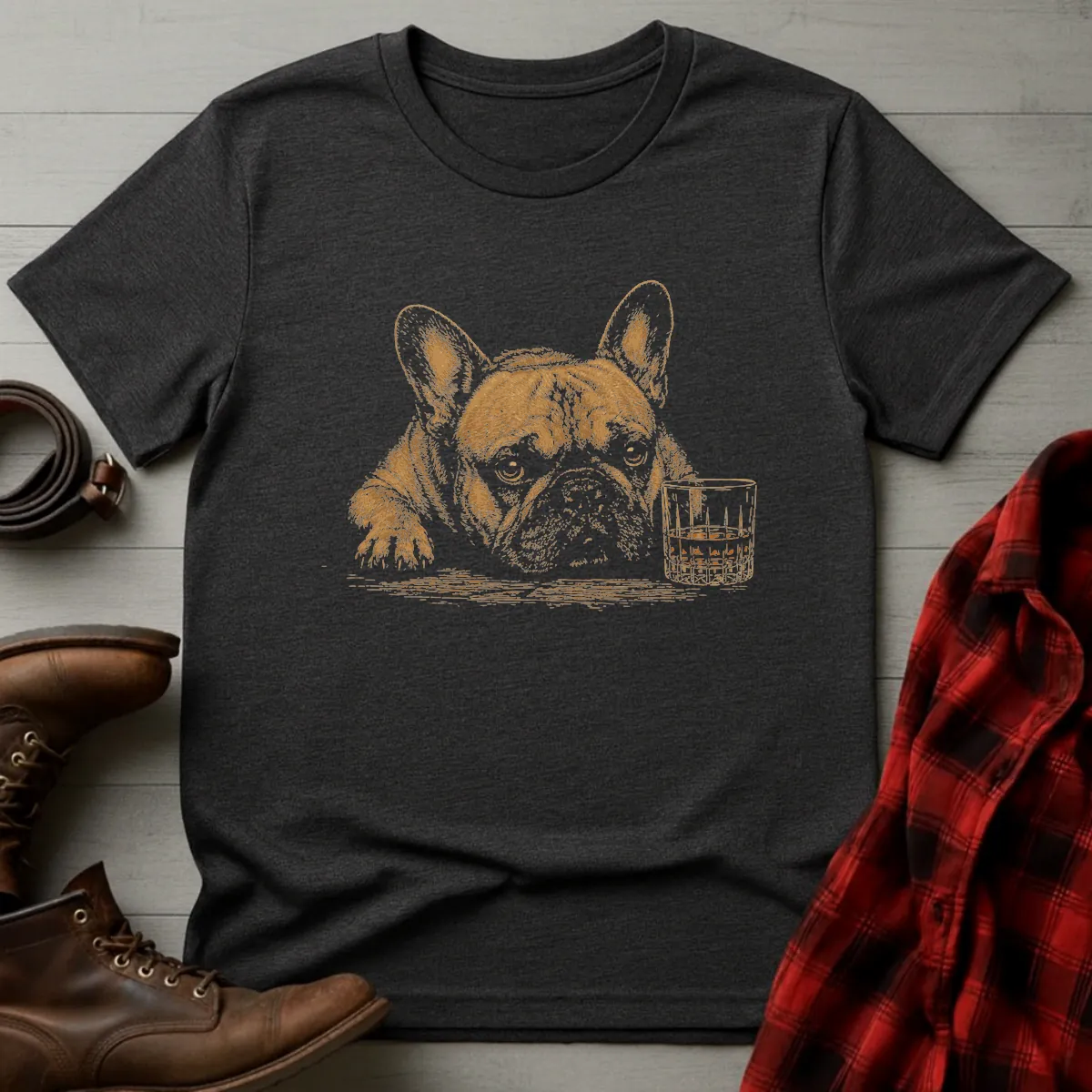 Whiskey Dog Frenchie Companion T-Shirt