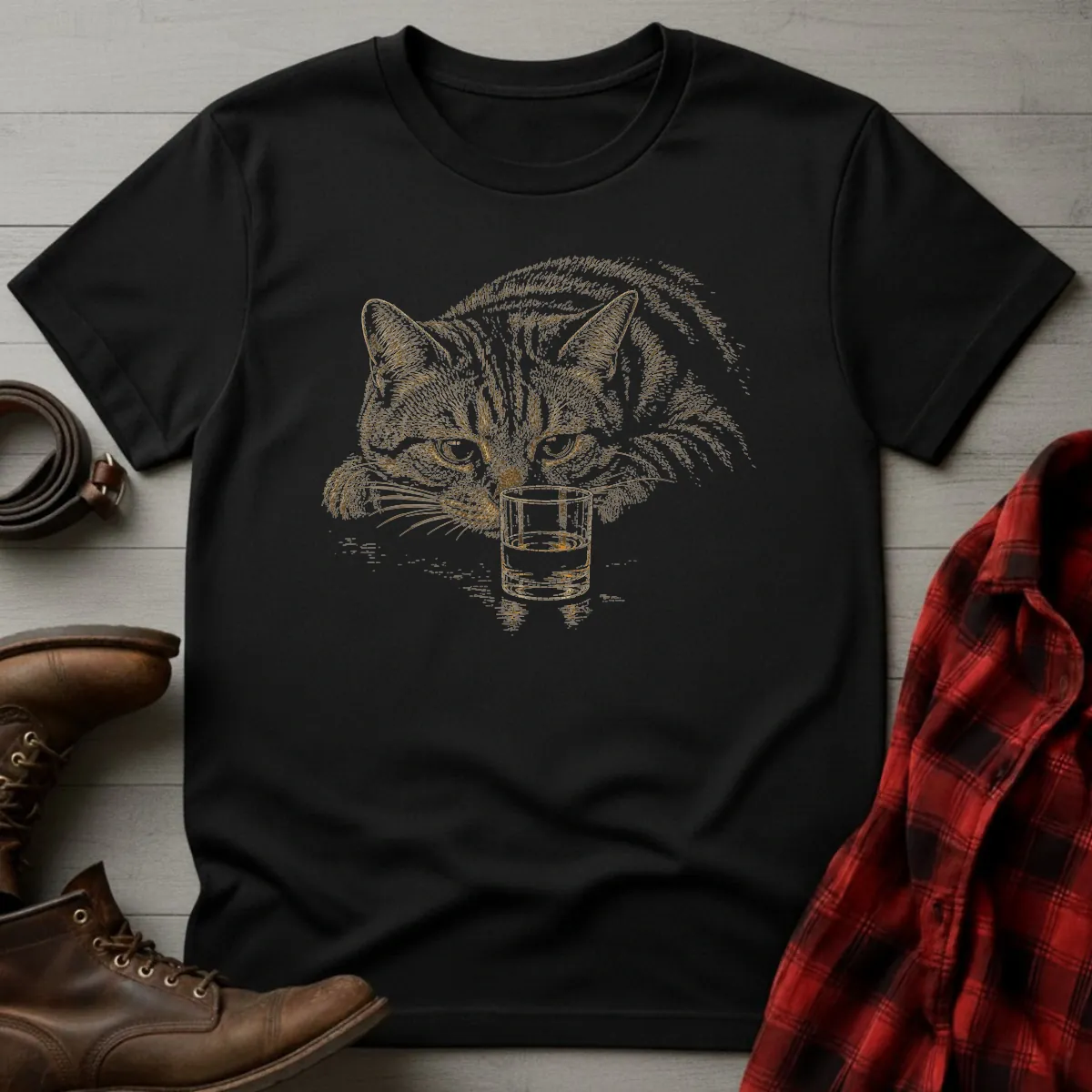 Whiskey Cat Tabby Companion T-Shirt