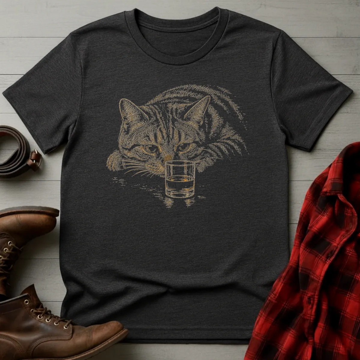 Whiskey Cat Tabby Companion T-Shirt