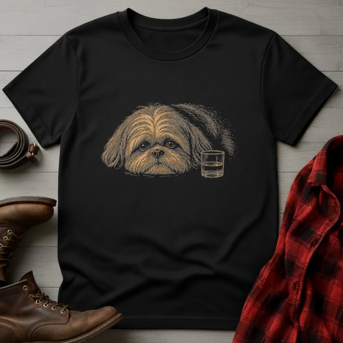 Whiskey Dog Shih Tzu Companion T-Shirt