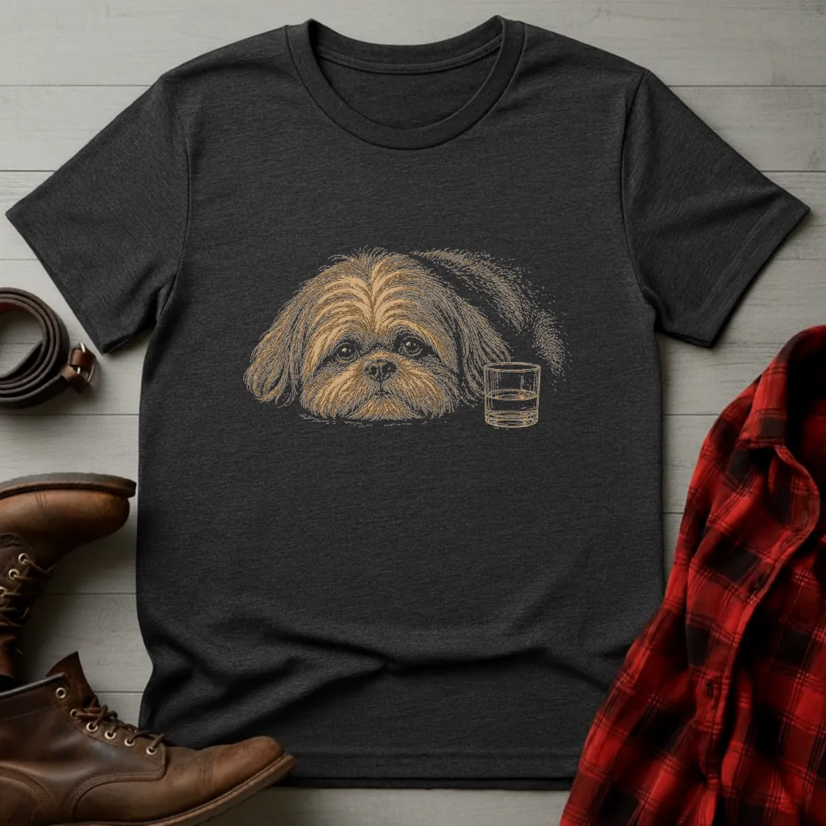 Whiskey Dog Shih Tzu Companion T-Shirt