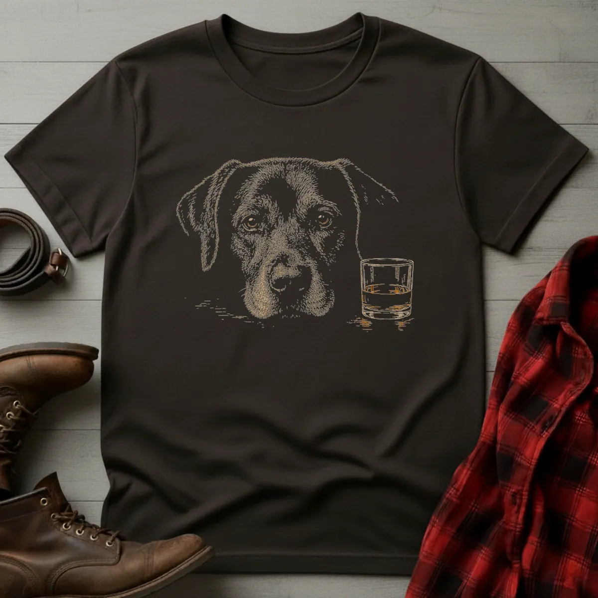 Whiskey Dog Black Lab Companion T-Shirt