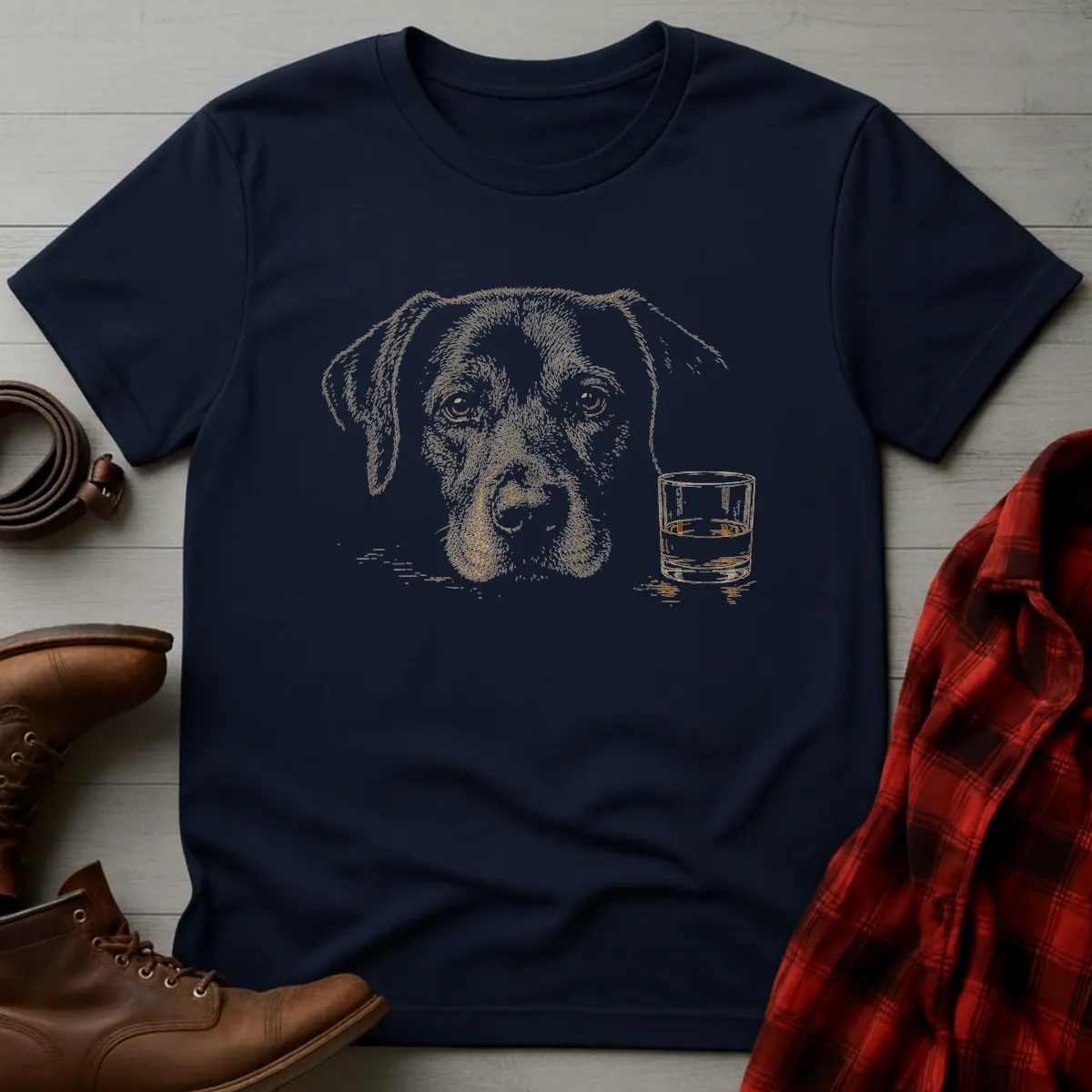 Whiskey Dog Black Lab Companion T-Shirt