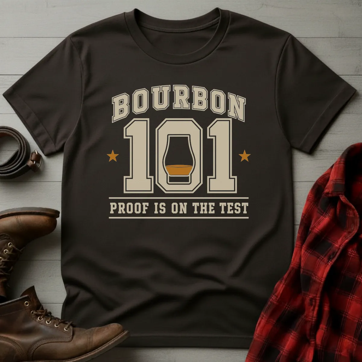 Bourbon 101 Proof Is on the Test T-Shirt