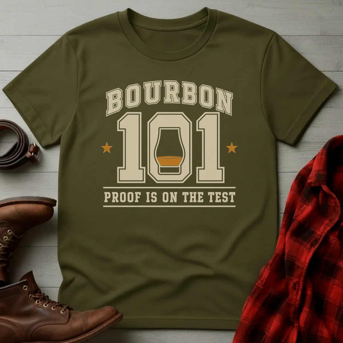 Bourbon 101 Proof Is on the Test T-Shirt