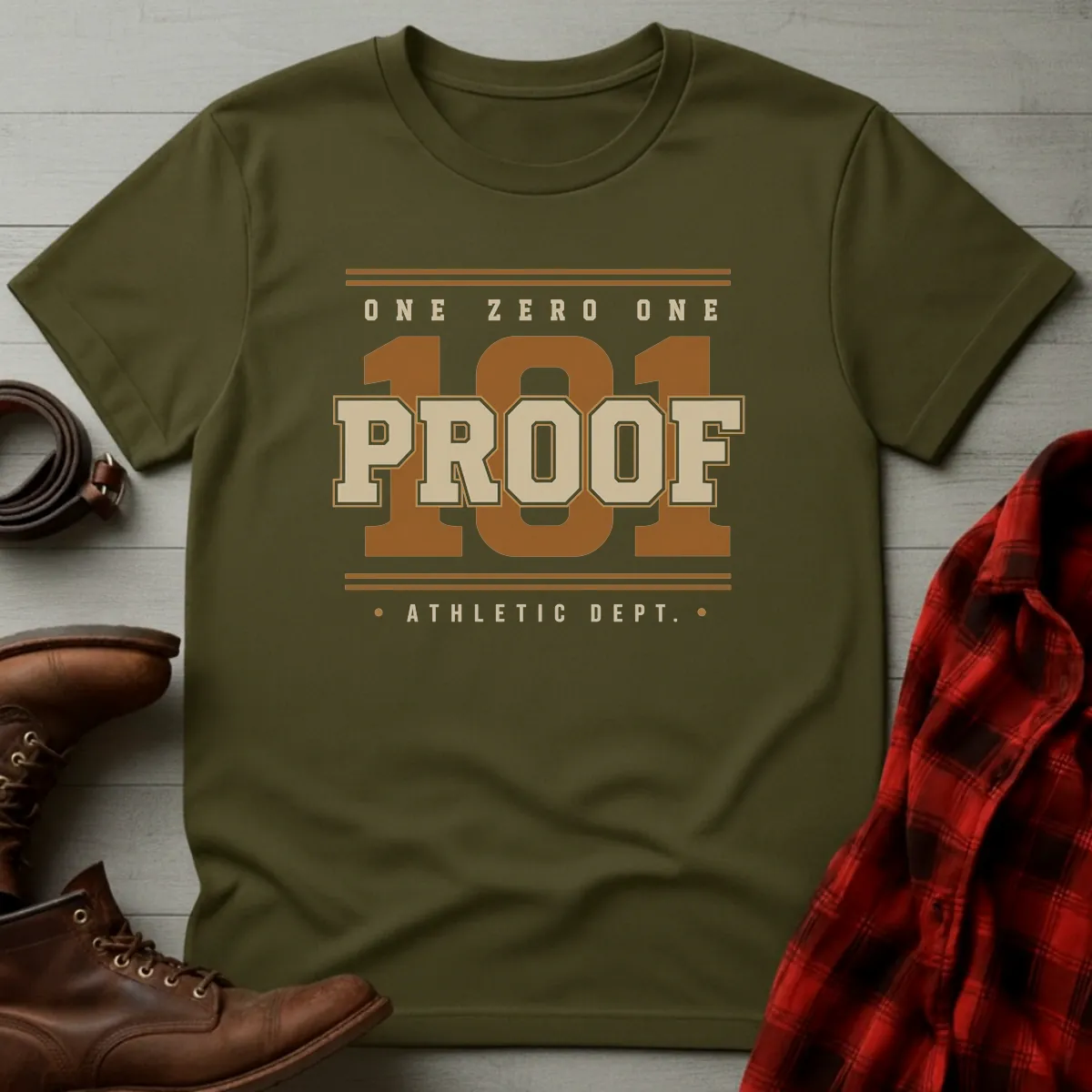 101 Proof Whiskey Athletic Dept T-Shirt