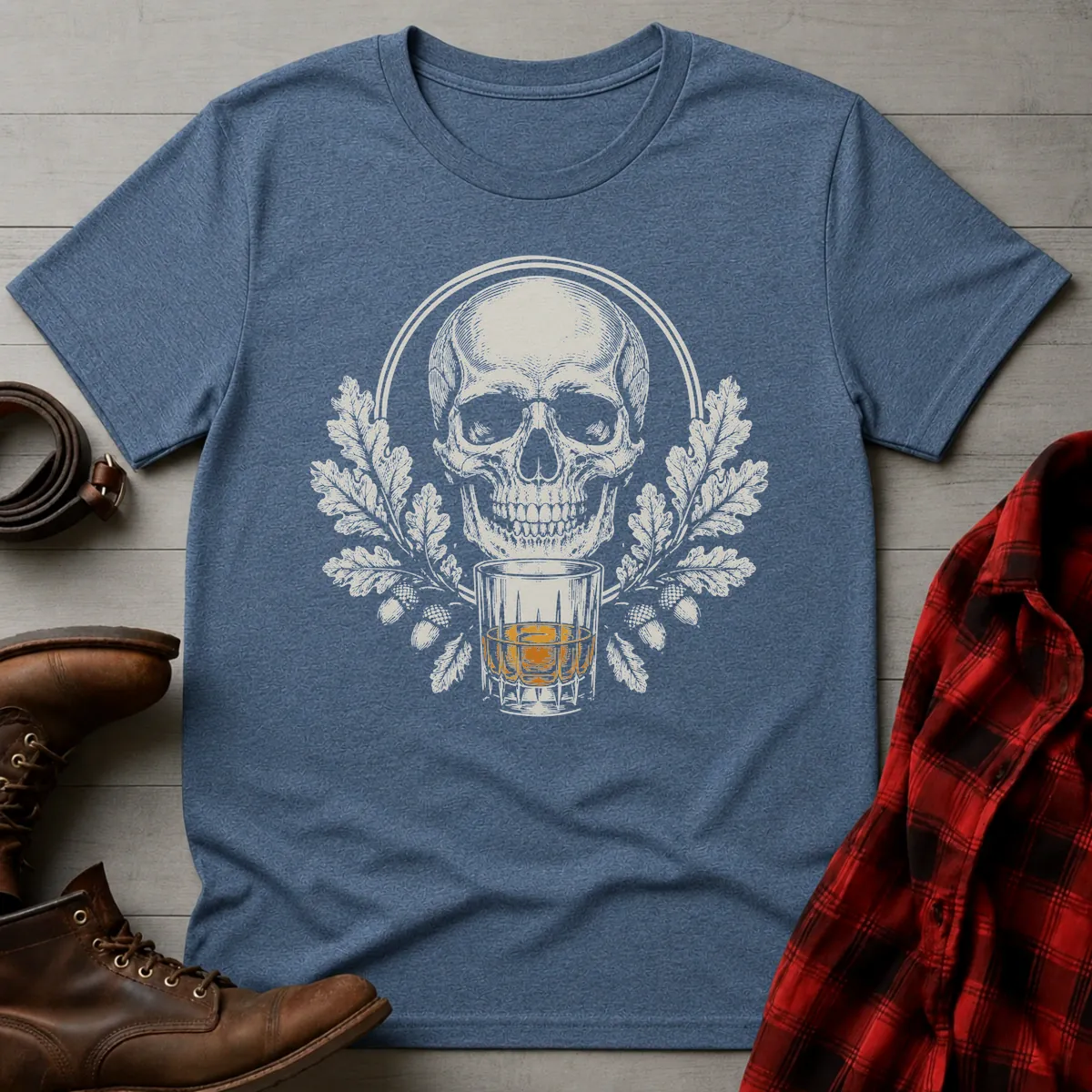 Skull Oak Whiskey T-Shirt