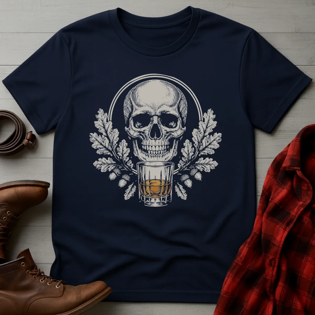 Skull Oak Whiskey T-Shirt