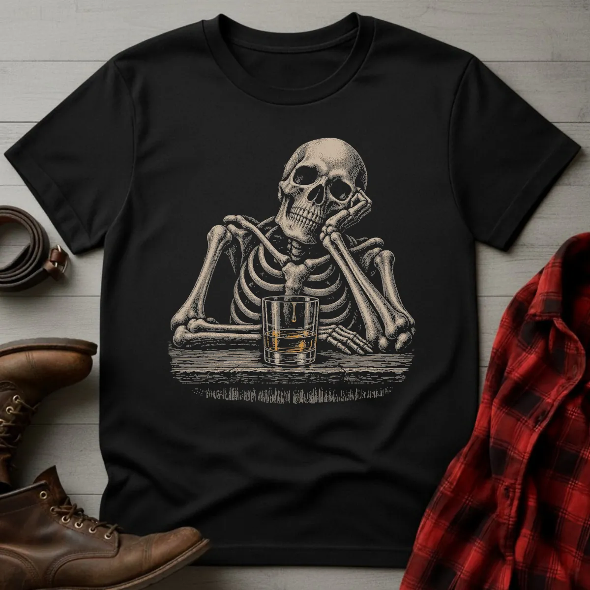Skeleton Whiskey Break T-Shirt