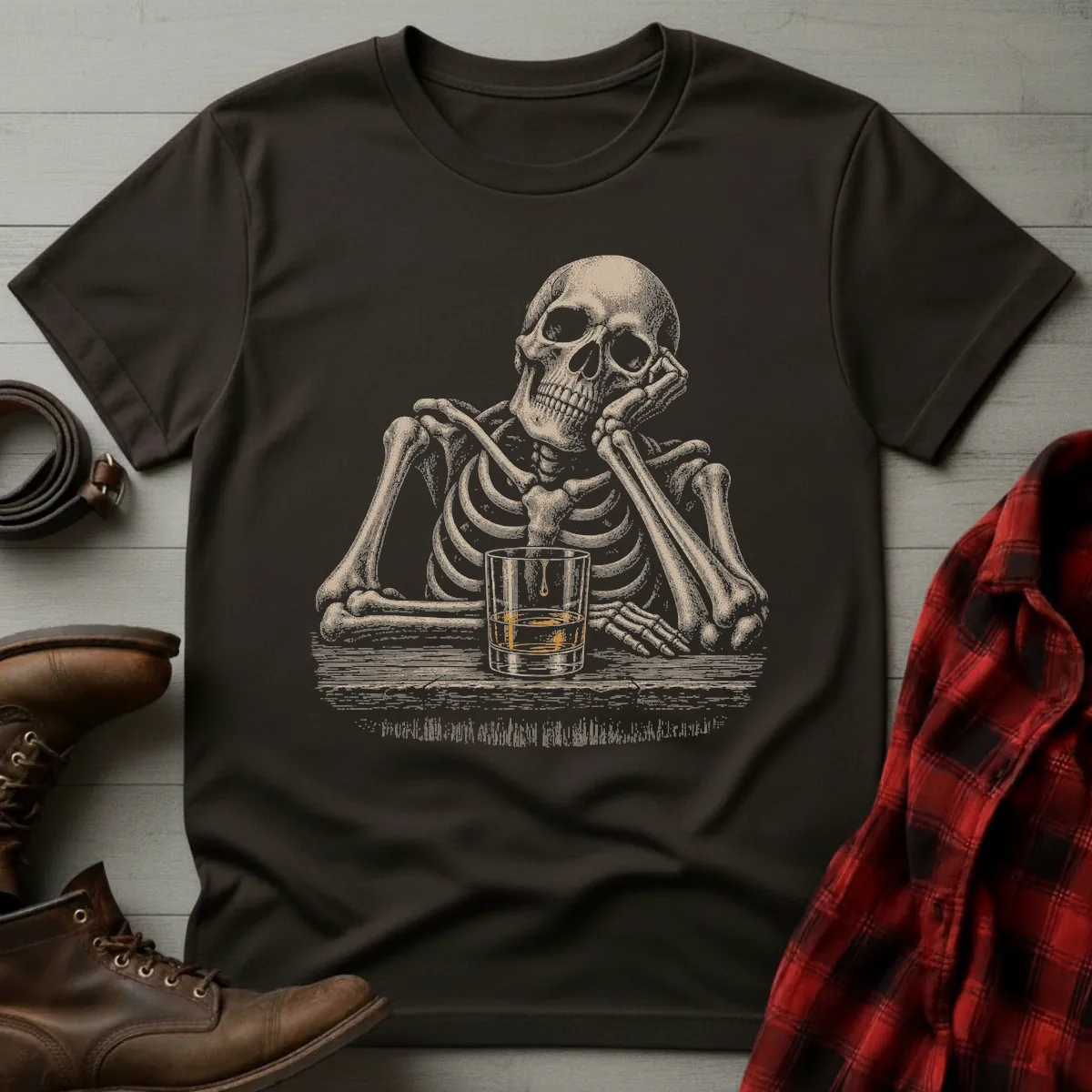 Skeleton Whiskey Break T-Shirt