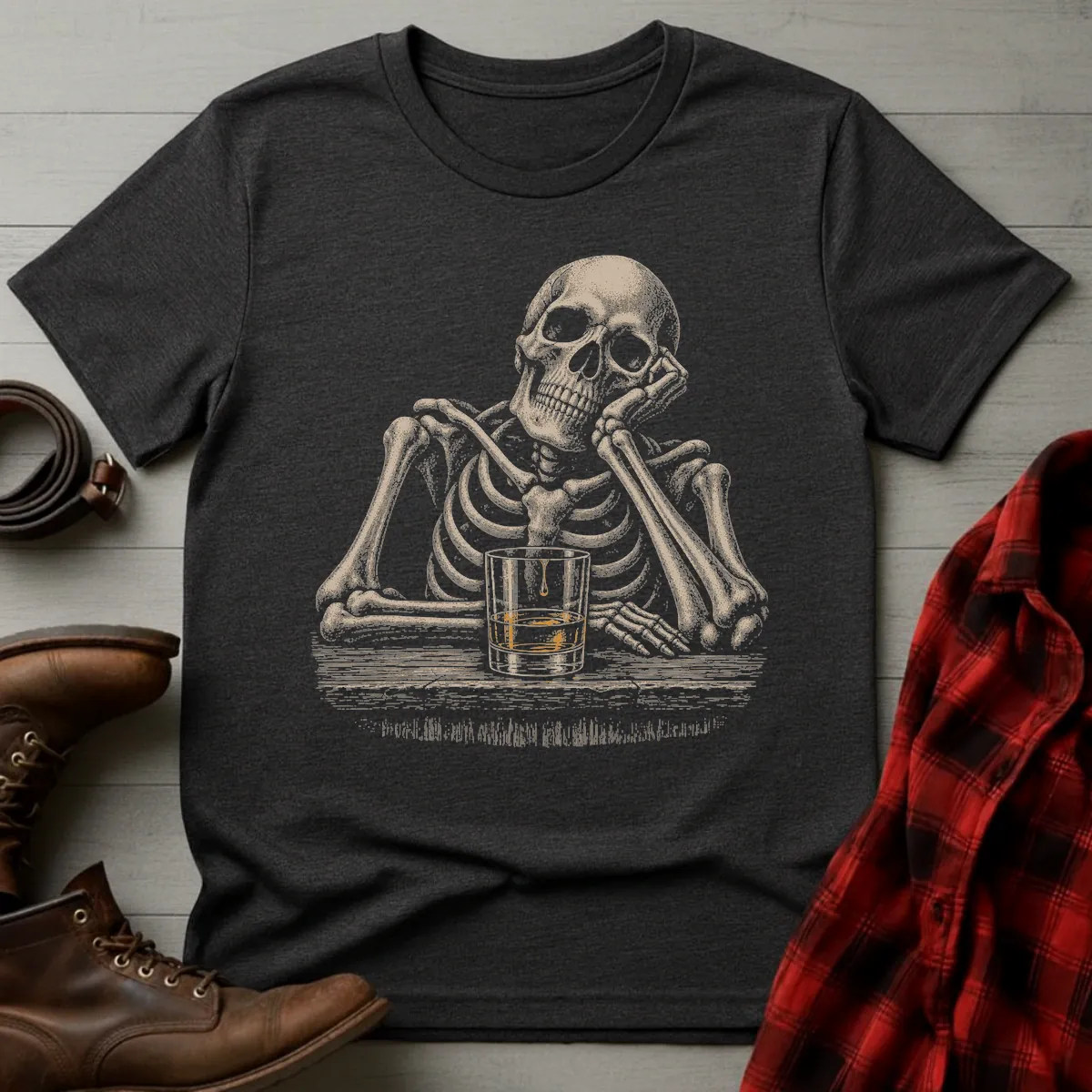Skeleton Whiskey Break T-Shirt