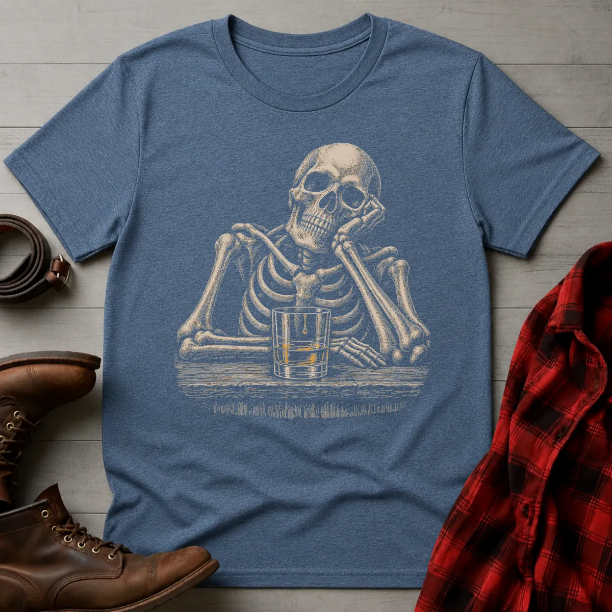 Skeleton Whiskey Break T-Shirt