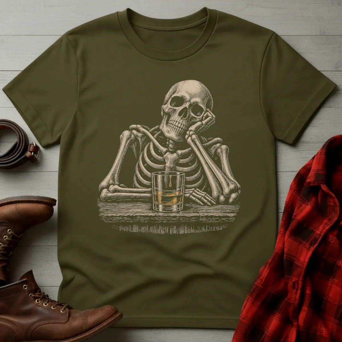 Skeleton Whiskey Break T-Shirt
