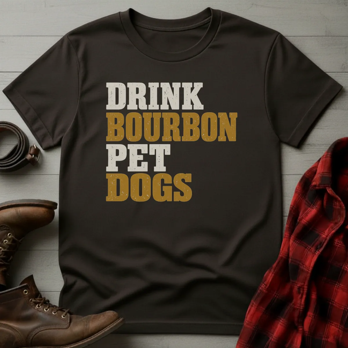 Drink Bourbon Pet Dogs T-Shirt