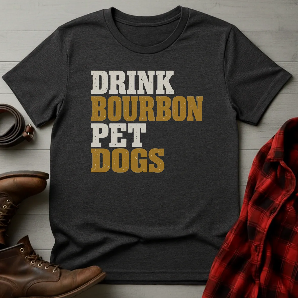 Drink Bourbon Pet Dogs T-Shirt
