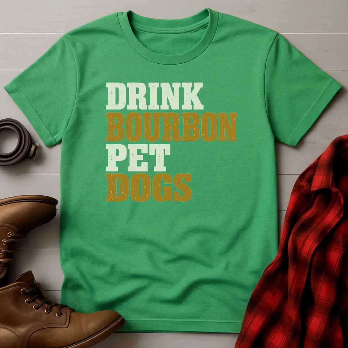 Drink Bourbon Pet Dogs T-Shirt