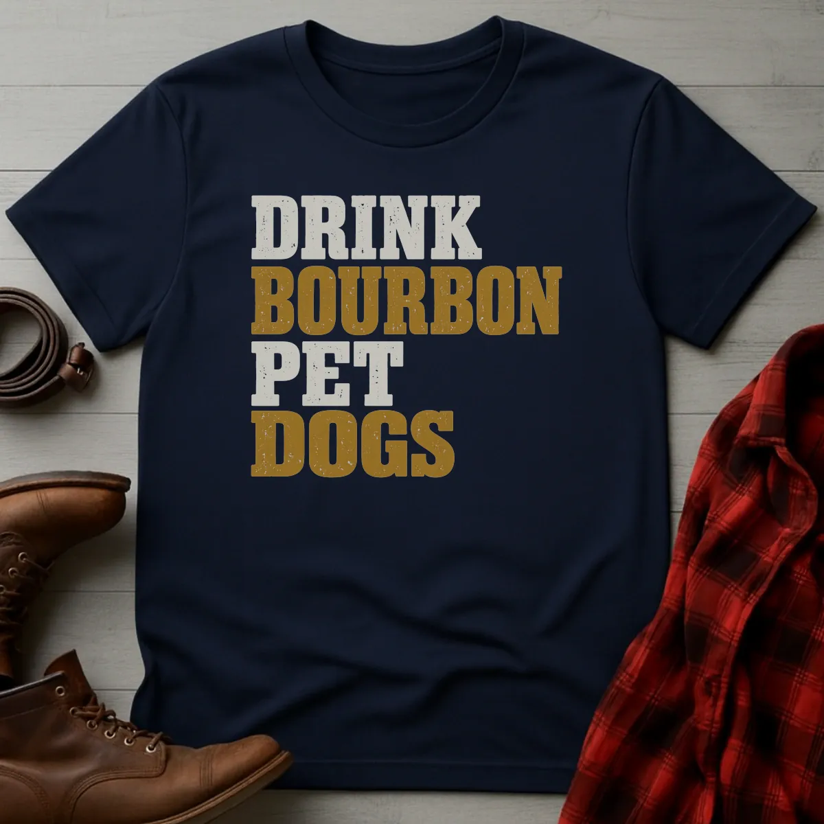 Drink Bourbon Pet Dogs T-Shirt
