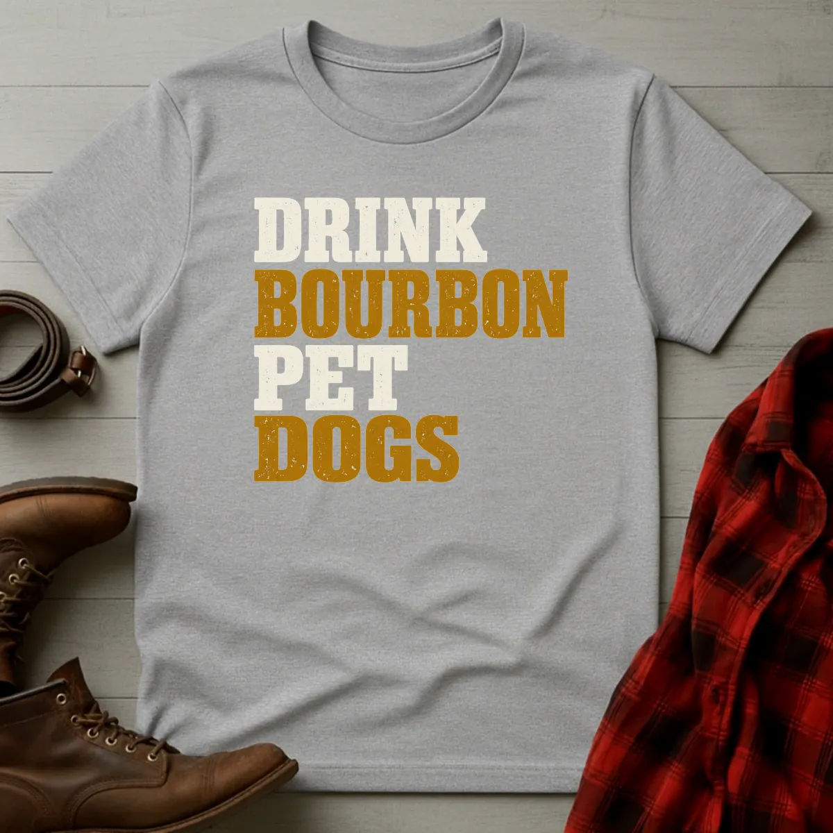 Drink Bourbon Pet Dogs T-Shirt