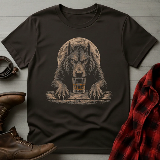 Whiskey Werewolf Full Moon T-Shirt