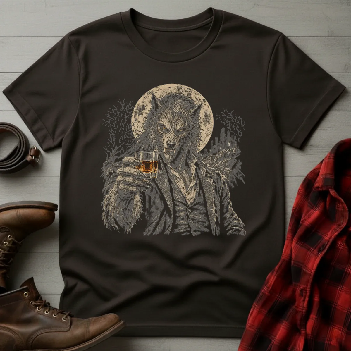Whiskey Werewolf Toast T-Shirt