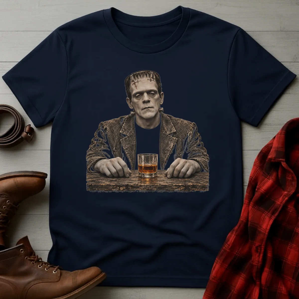 Whiskey Frankenstein Monster T-Shirt