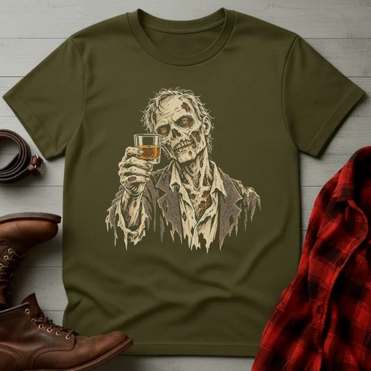Whiskey Zombie Toast T-Shirt
