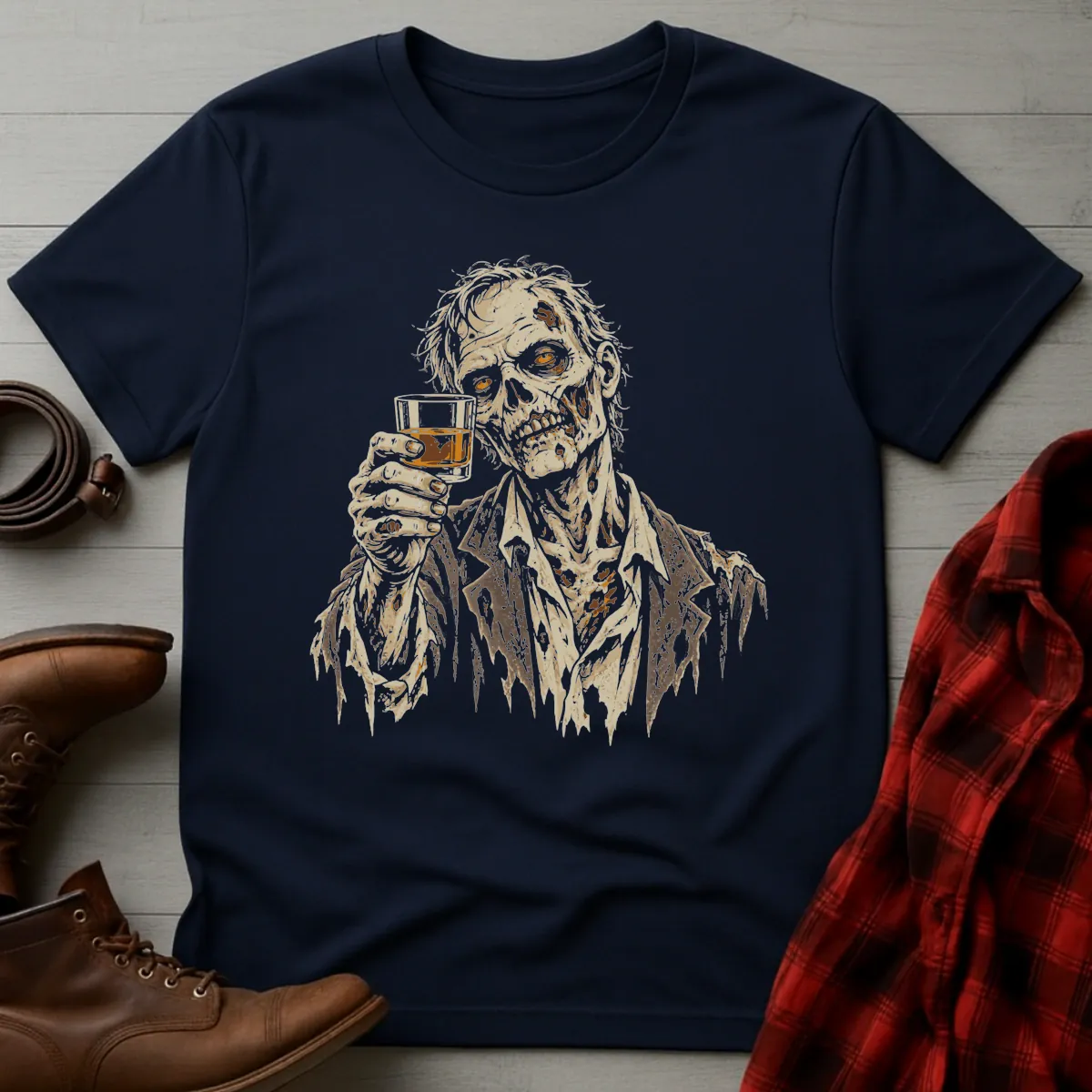 Whiskey Zombie Toast T-Shirt