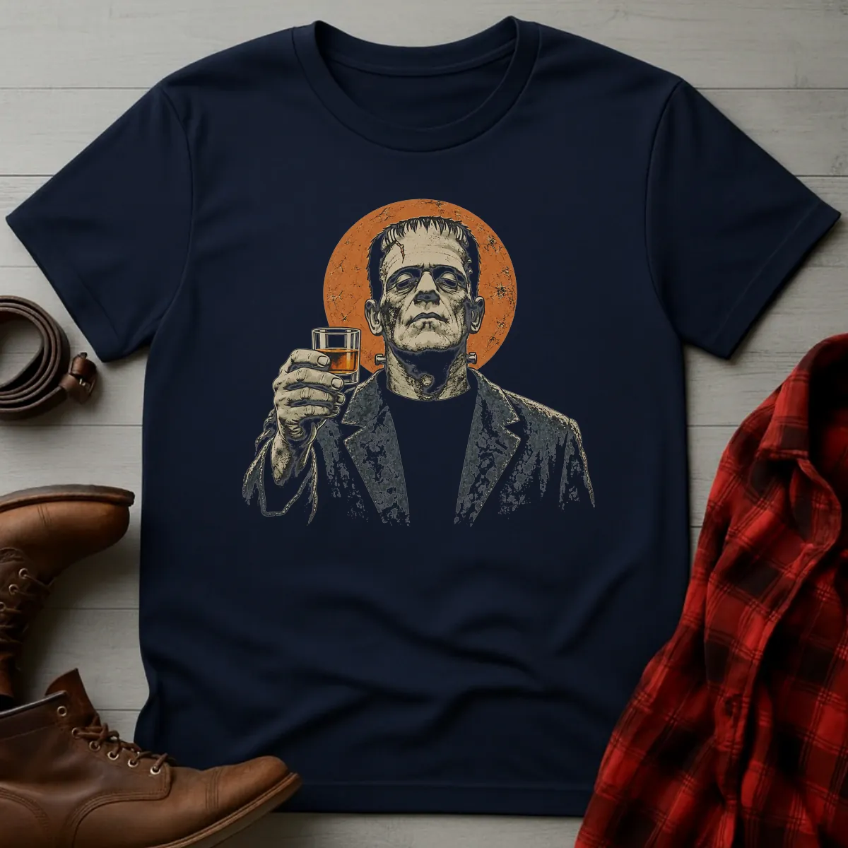 Whiskey Frankenstein Monster Toast T-Shirt
