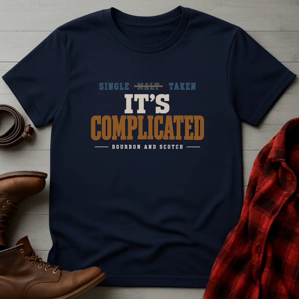 It's Complicated Bourbon & Scotch T-Shirt